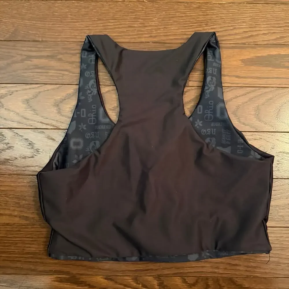Ohio State Buckeyes Reversible Sports Bra Crop Top Size Large